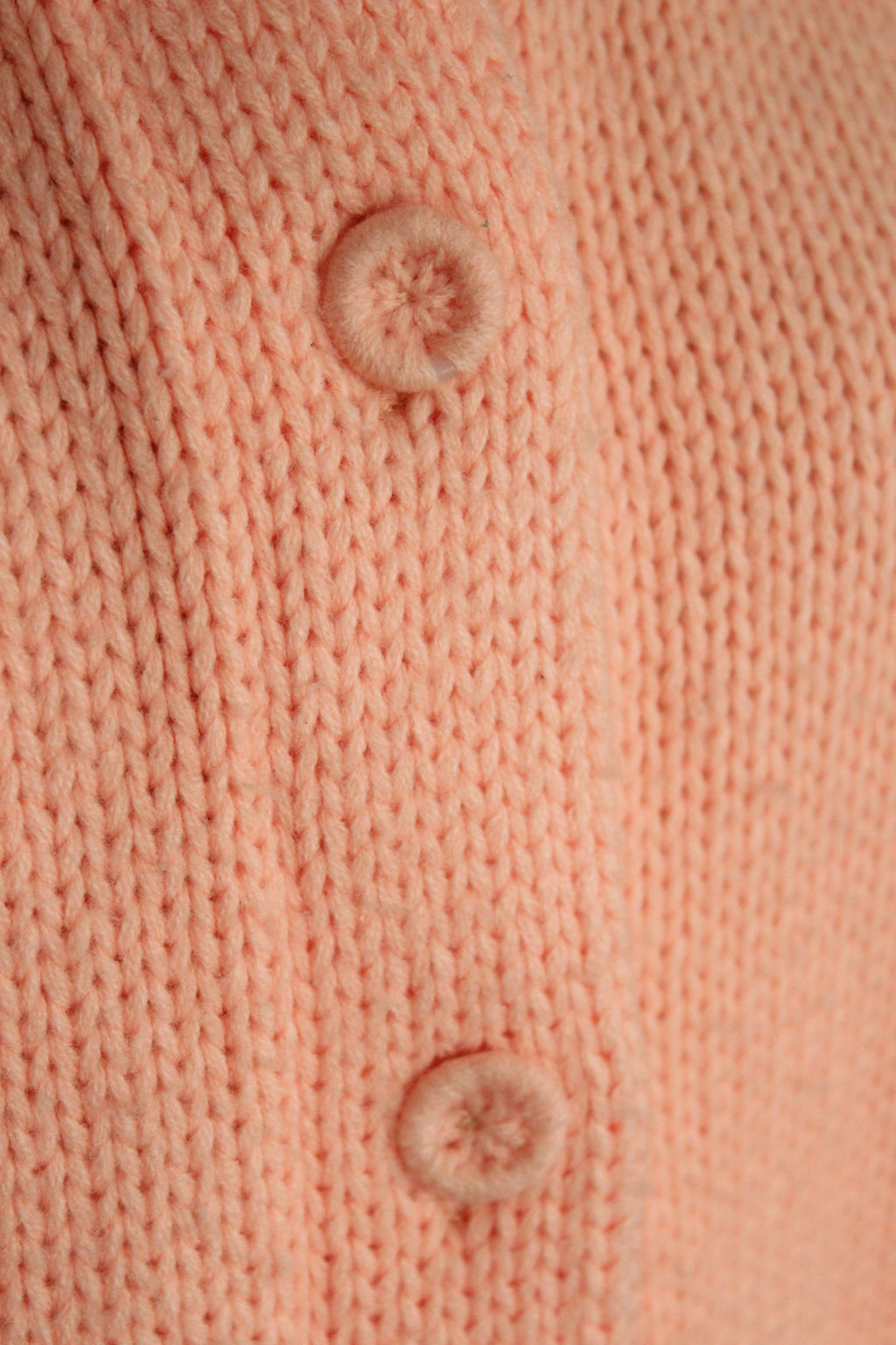 Vintage 1960s Full Fashioned Orange Knit Cardigan Sweater