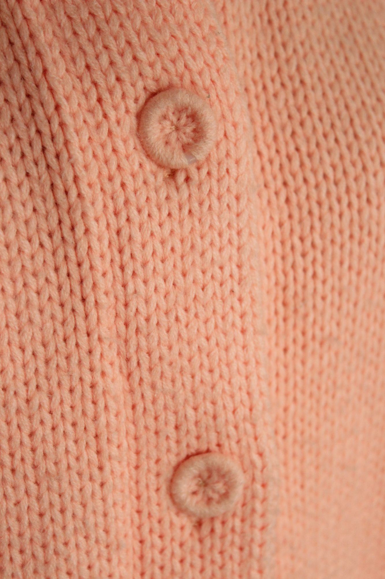Vintage 1960s Full Fashioned Orange Knit Cardigan Sweater