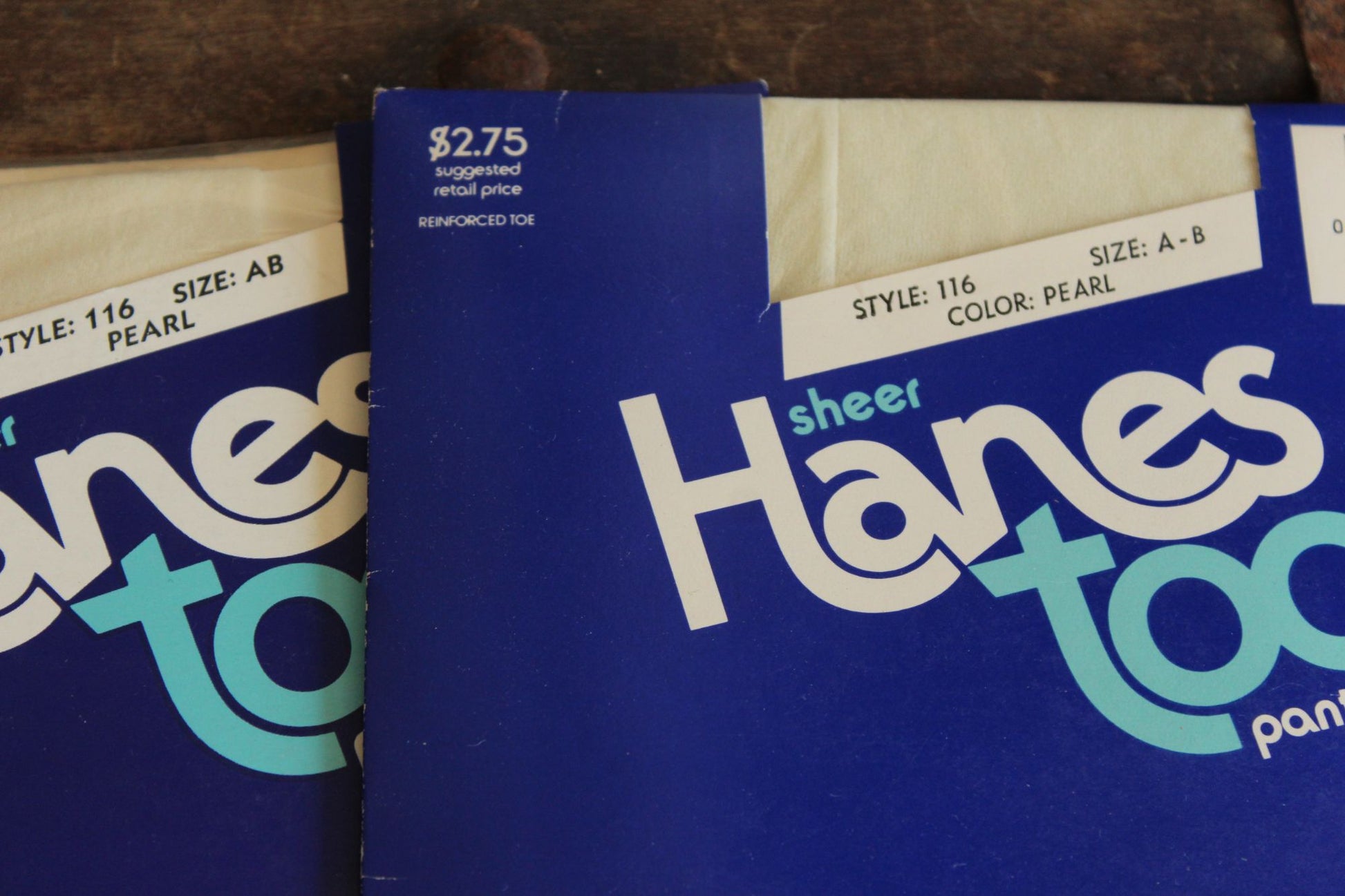 Vintage 1980s 1990s Pantyhose, New NOS Hanes Too, Size AB Pearl