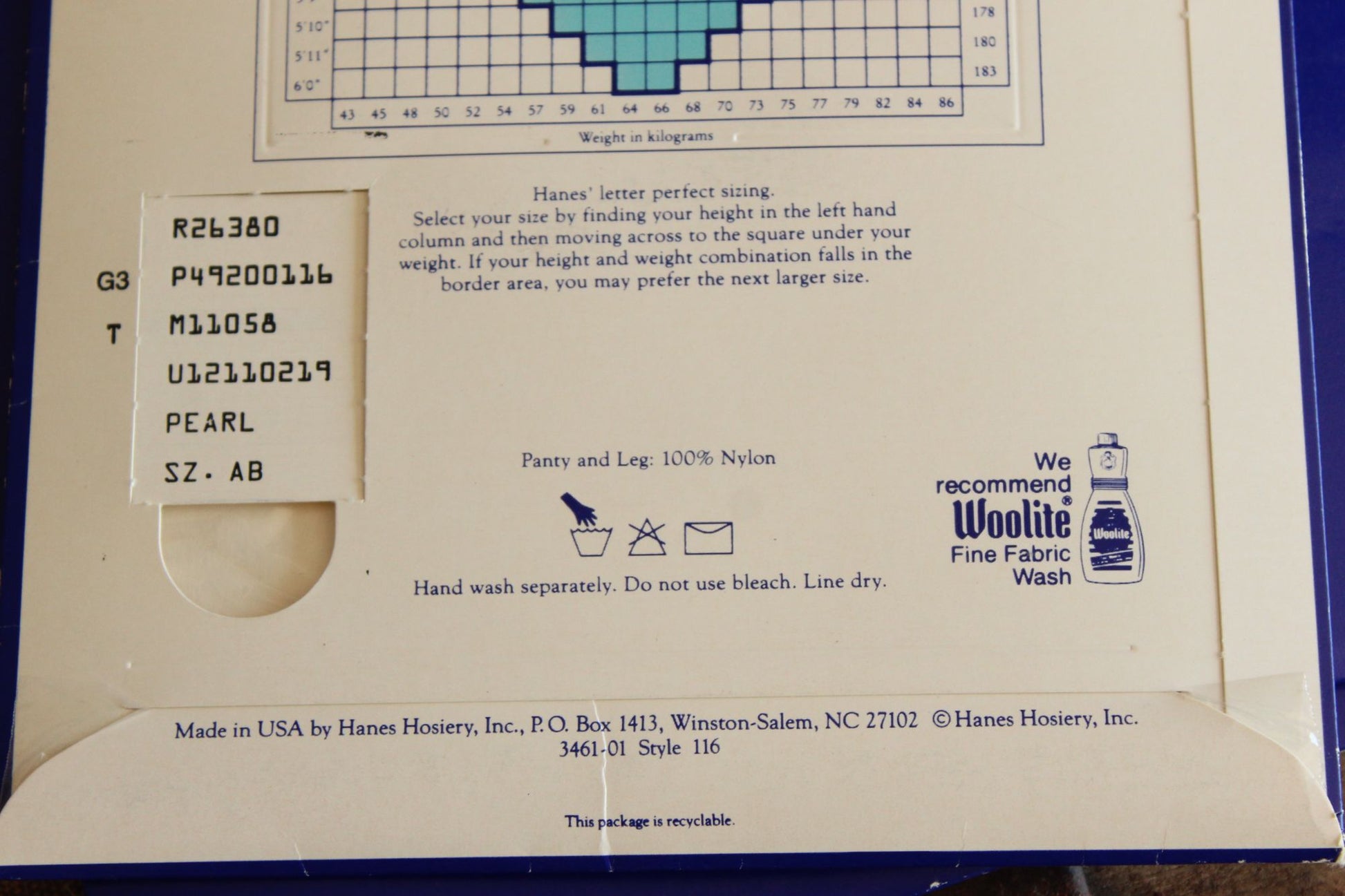 Vintage 1980s 1990s Pantyhose, New NOS Hanes Too, Size AB Pearl