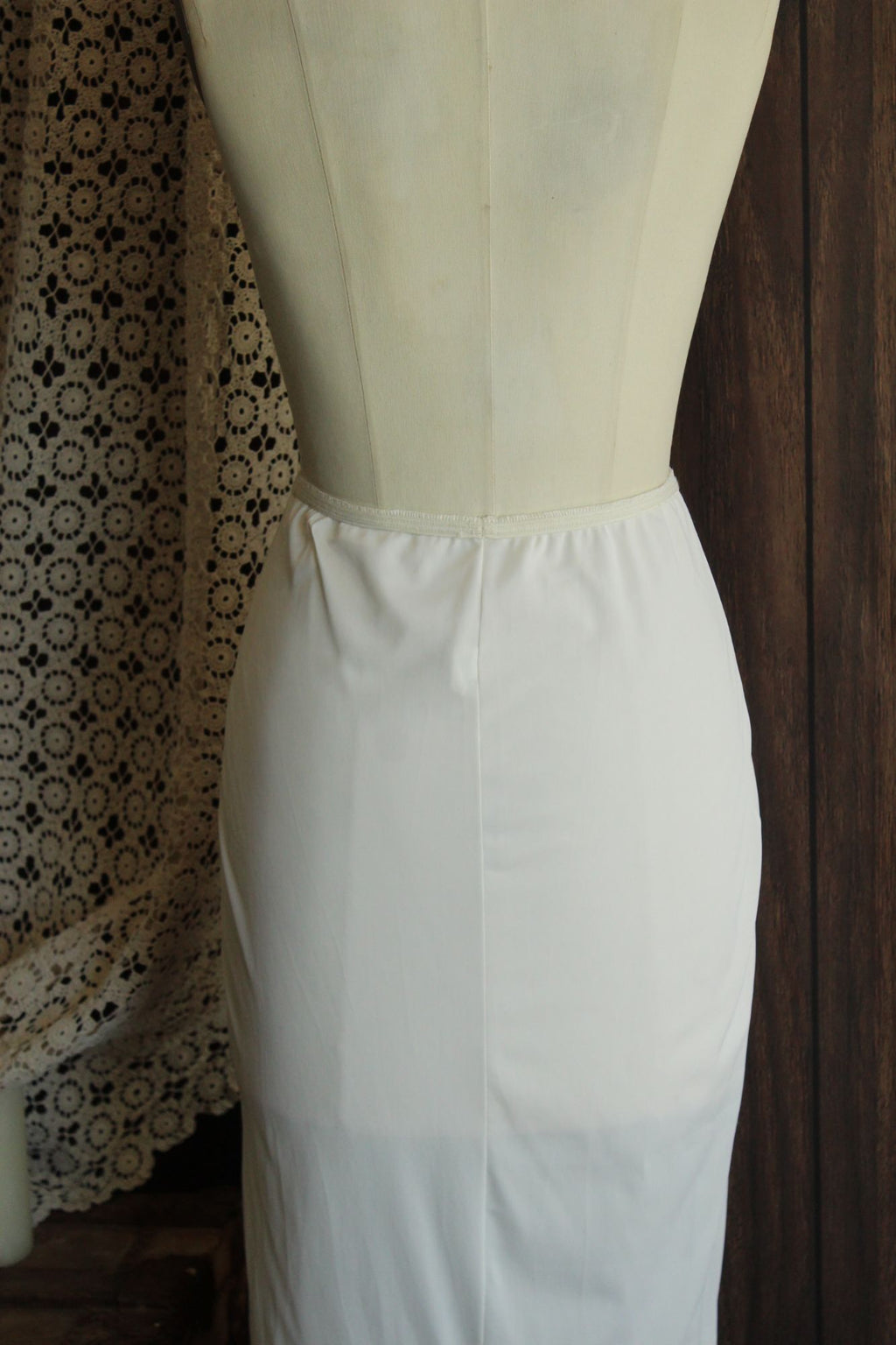 Vintage 1960s American Maid White Nylon Half Slip