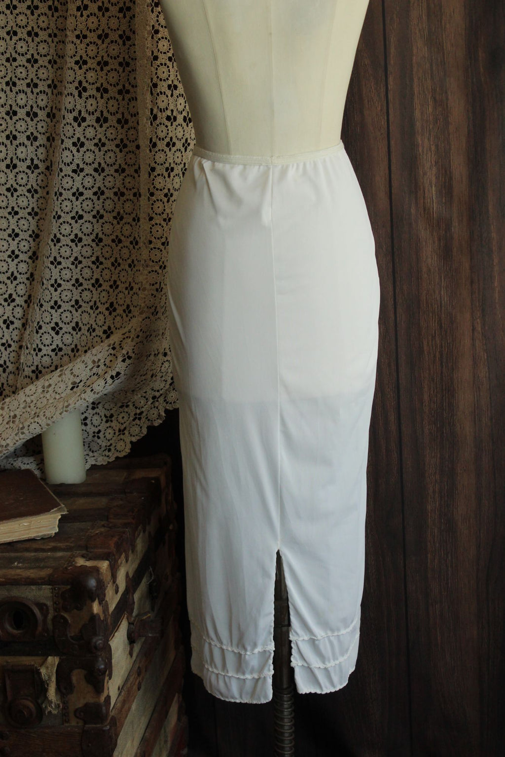 Vintage 1960s American Maid White Nylon Half Slip