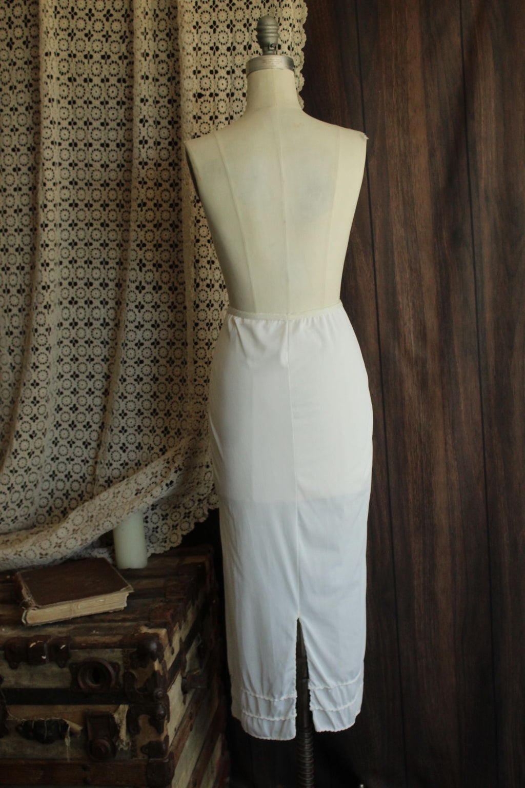 Vintage 1960s American Maid White Nylon Half Slip