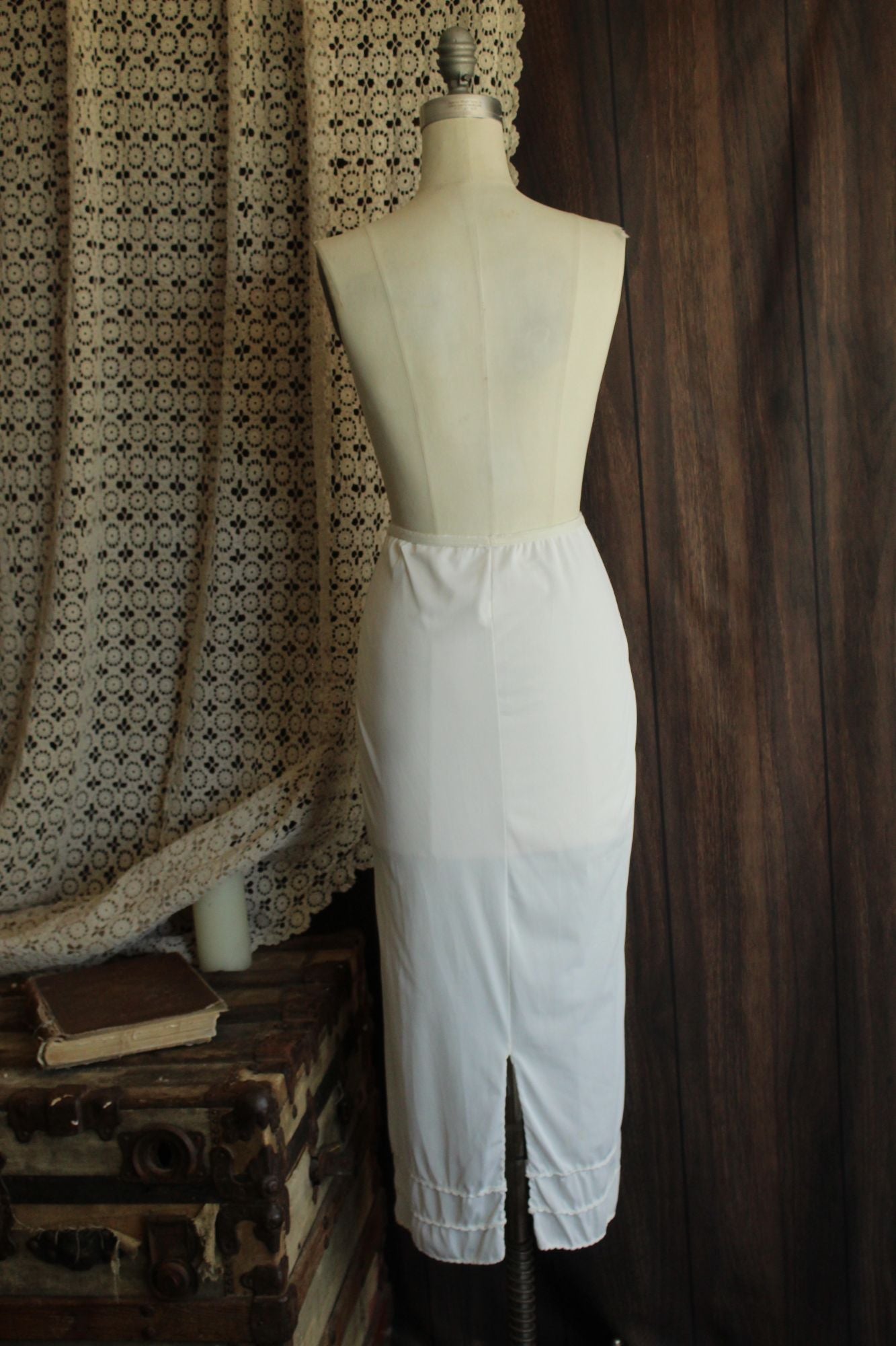 Vintage 1960s American Maid White Nylon Half Slip