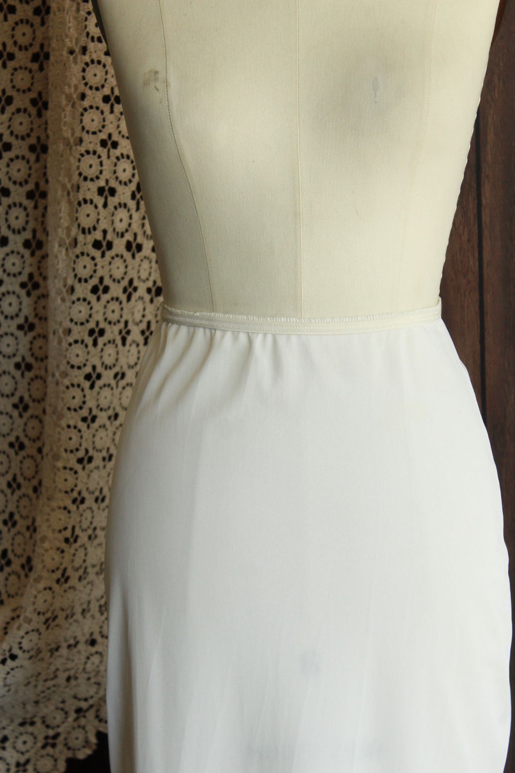 Vintage 1960s American Maid White Nylon Half Slip