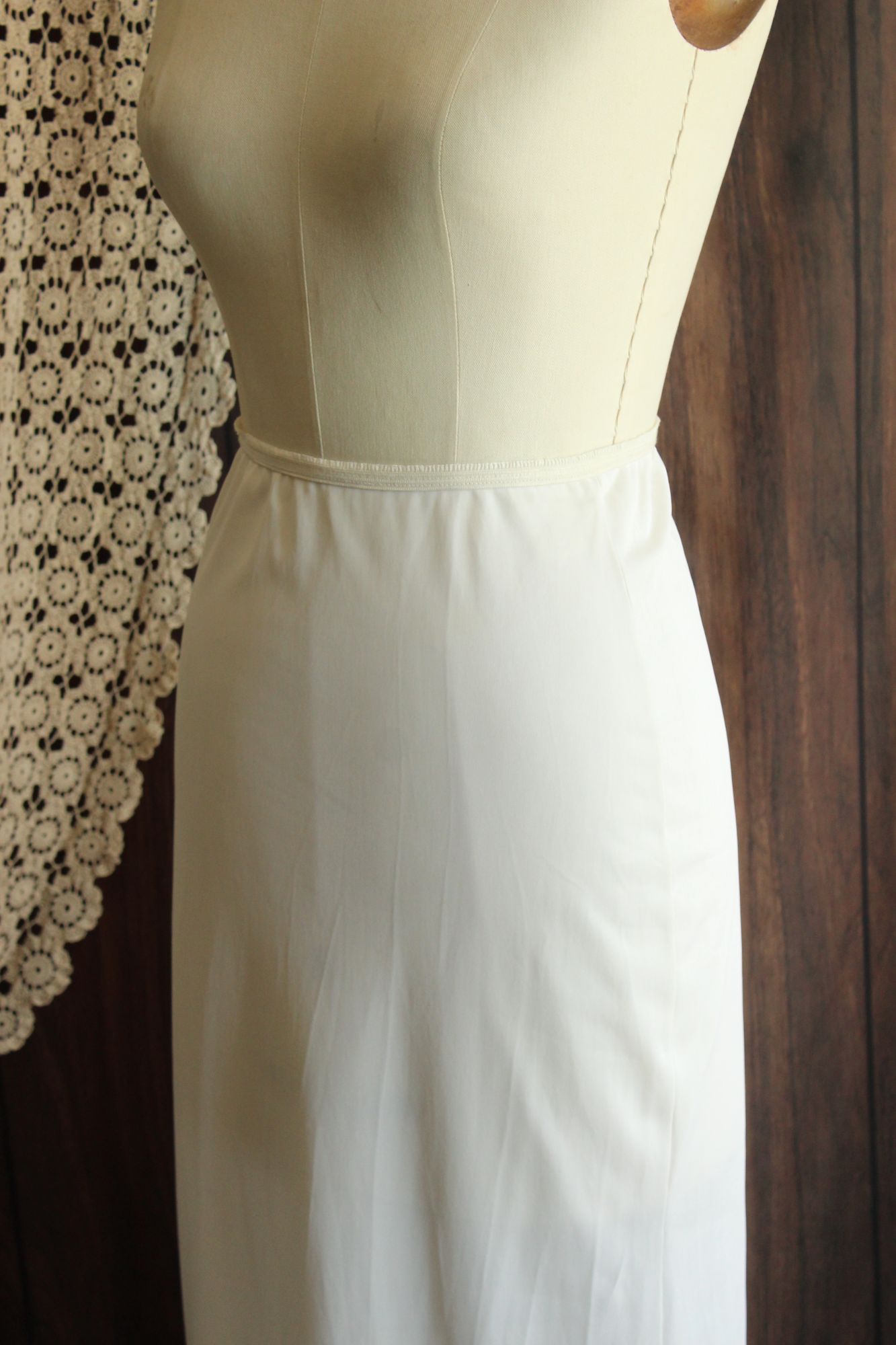 Vintage 1960s American Maid White Nylon Half Slip