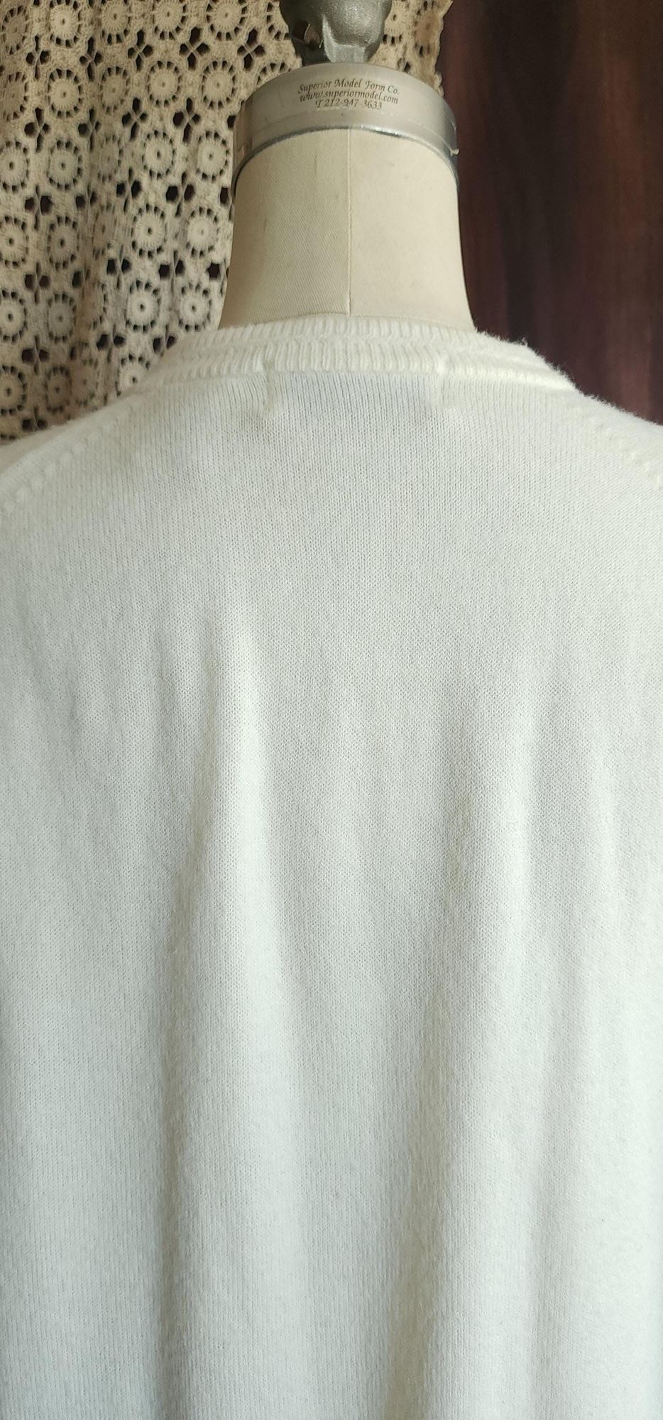 Vintage 1980s 1990s Studio Works Knit Winter White Cardigan Sweater