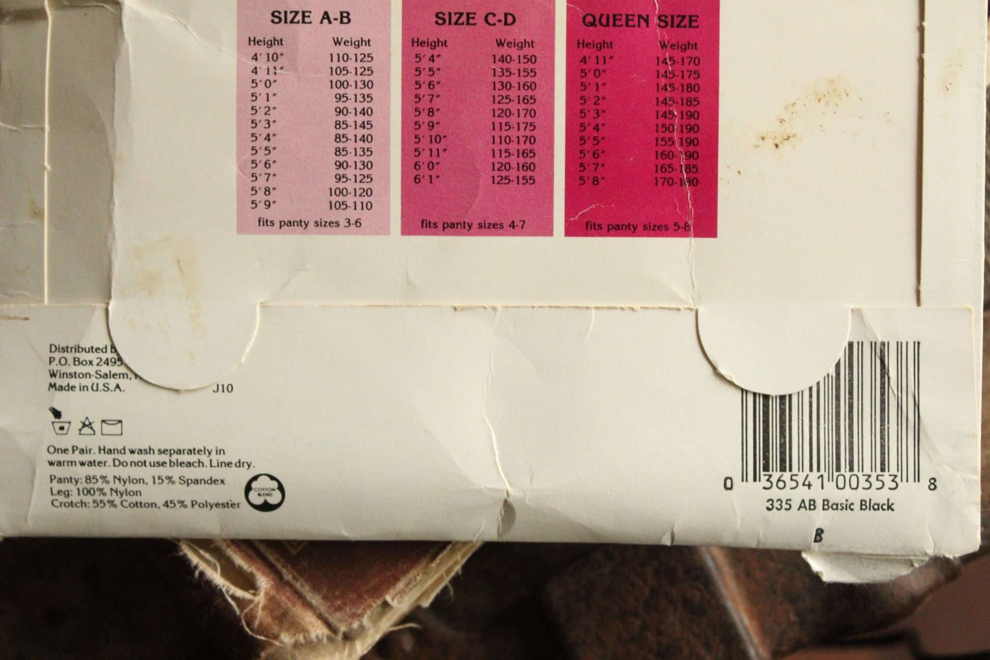 Vintage 1980s 1990s Pantyhose, Control Top Coloralls Basic Black, Size A-B, Sandalfoot