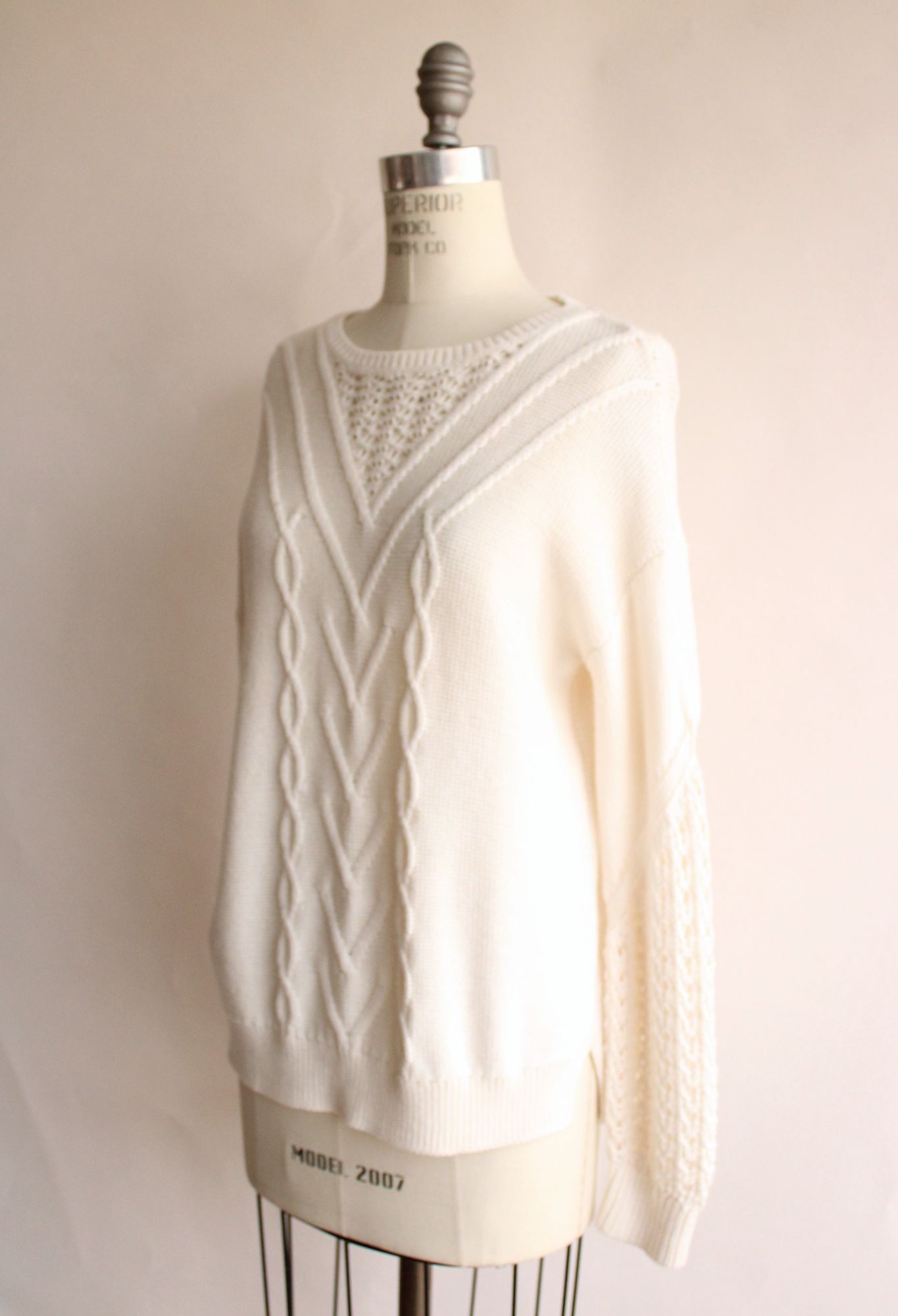 Lucky Brand Womens Sweater, Ivory, Size S/P ,  Cable Knit