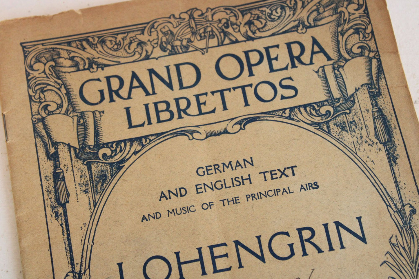 Vintage 1800s Music Booklet, Grand Opera Librettos, Lohengrin by Wagner, Oliver Ditson Company