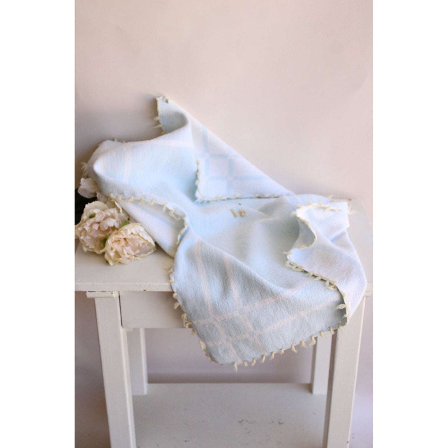 Vintage 1930s 1940s Baby Blanket Or Throw by Baby Pepperell