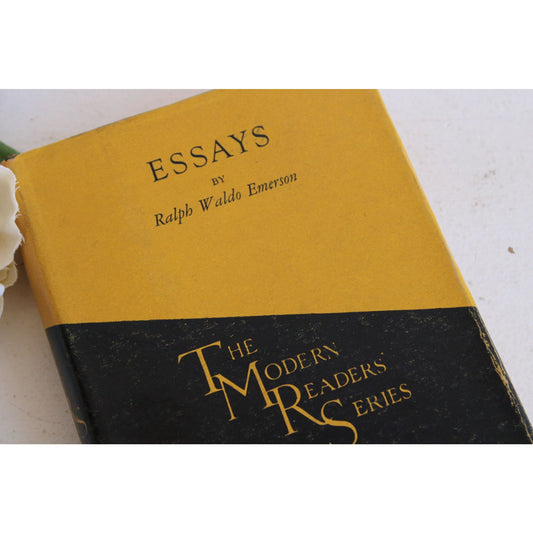 Vintage 1920s Book "Essays" by Ralph Waldo Emerson