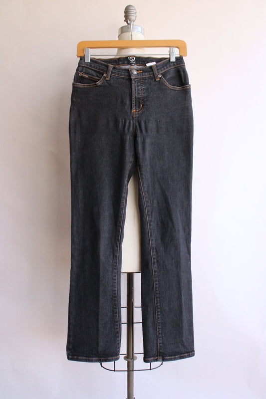 XOXO Jeans, Black Wash, Size 7/8, Straight Leg
