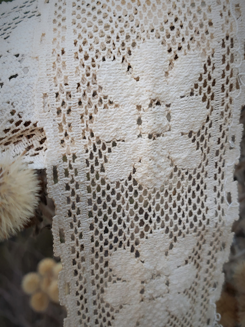 Naturally Plant Dyed Ivory Vintage Lace
