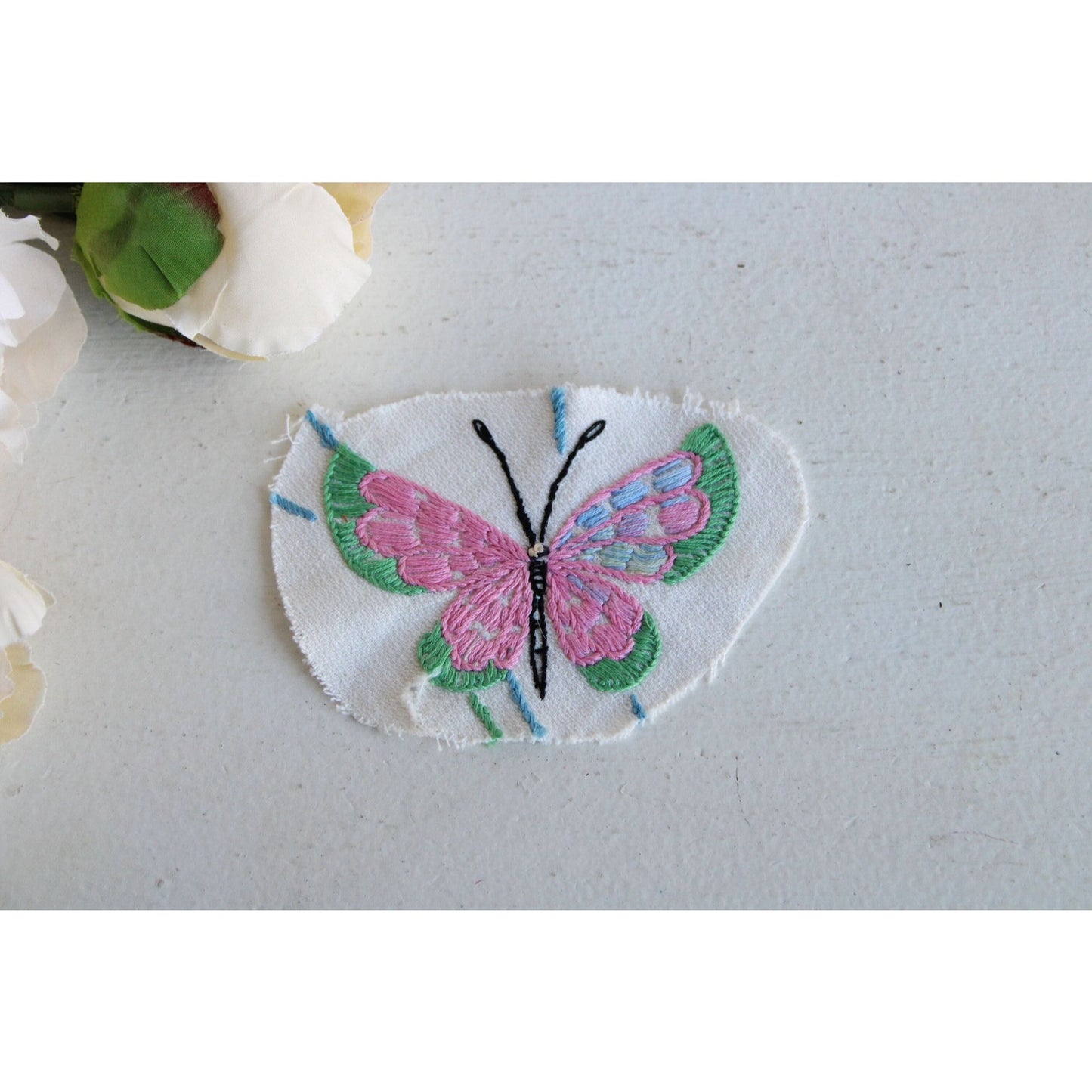 Vintage  Butterfly Embroidered Patch
