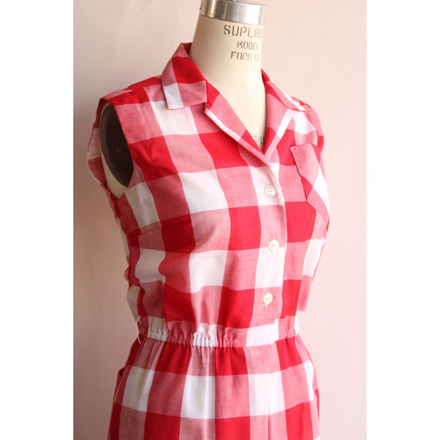 Vintage 1960s Serbin Golfer Shirtwaist Dress with Pockets