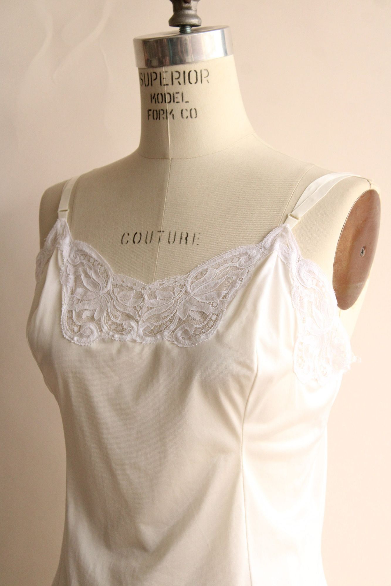 Vintage 1980s White Nylon Camisole