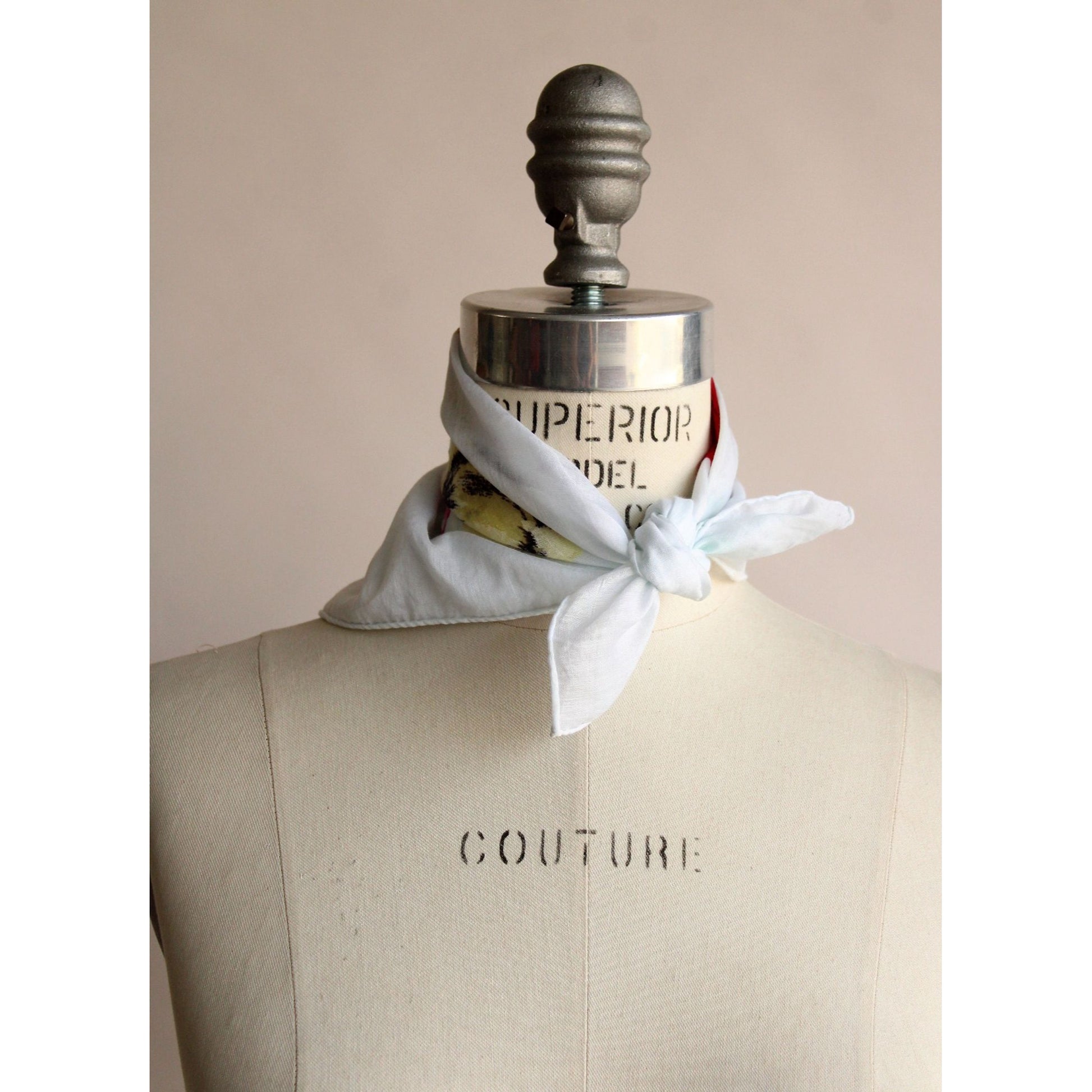 Vintage 1960s Tulip Print Cotton Scarf