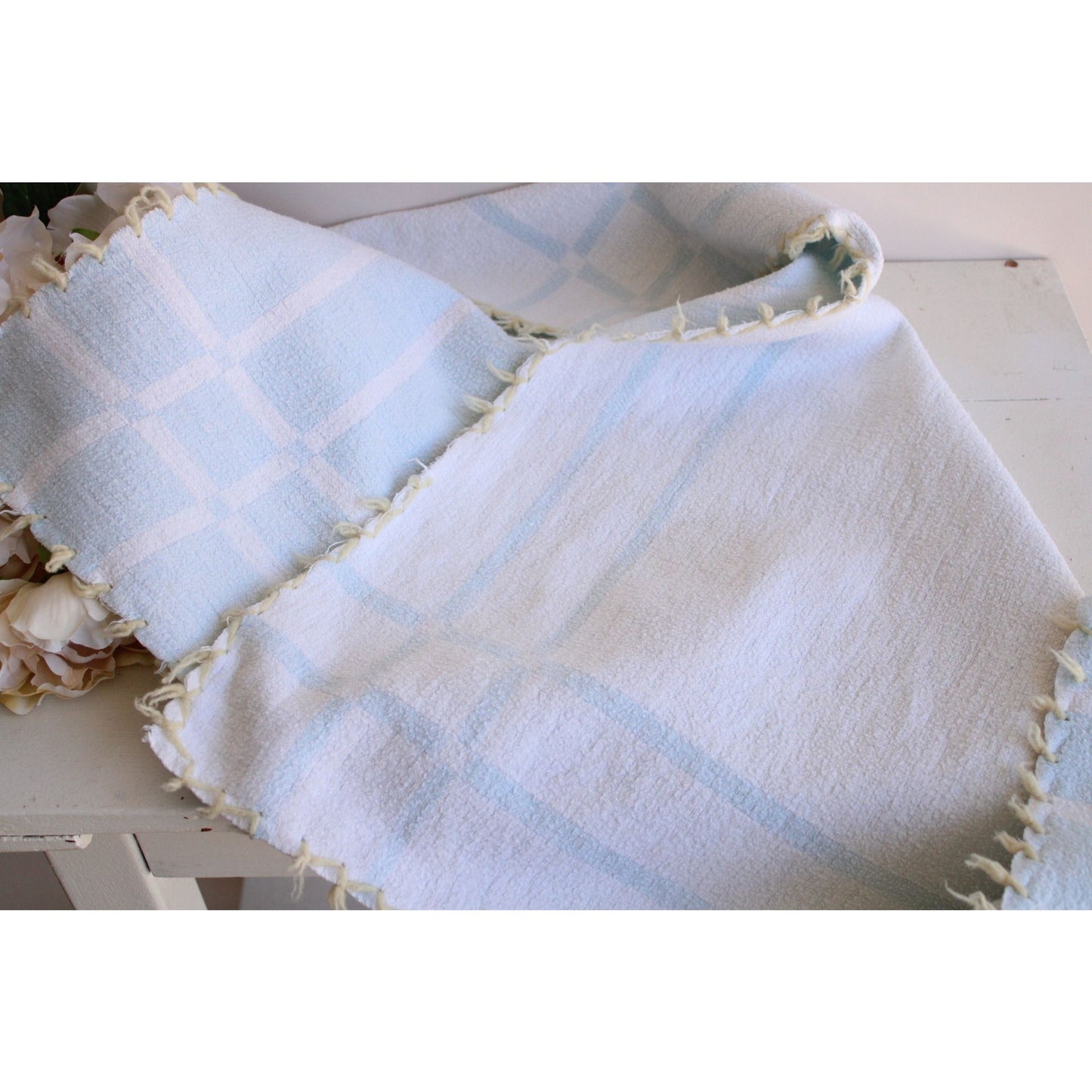 Vintage 1930s 1940s Baby Blanket Or Throw by Baby Pepperell