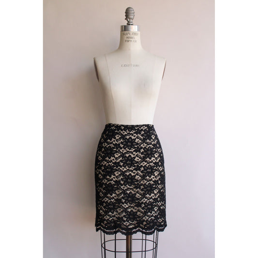 Women's INC Black Lace Miniskirt, Size 8
