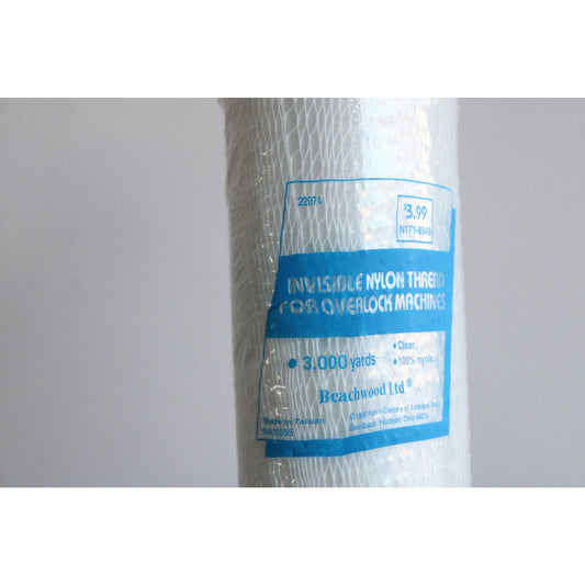 Overlock Machine Thread, Clear Nylon Invisible Thread, 3000 Yards