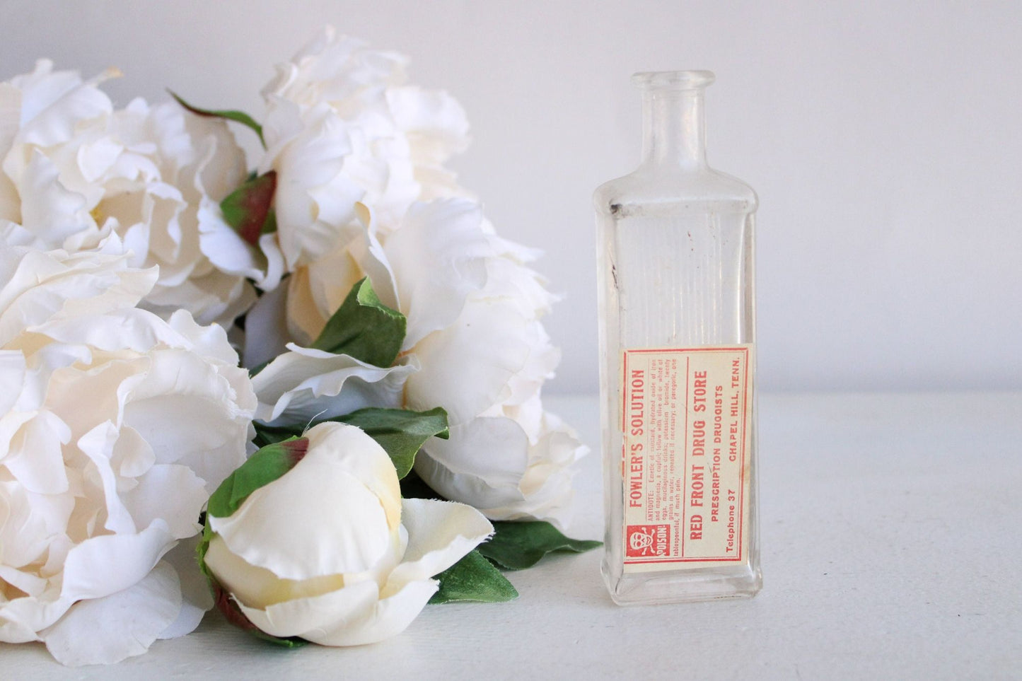 Vintage 1900s Poison Bottle, Fowler's Solution