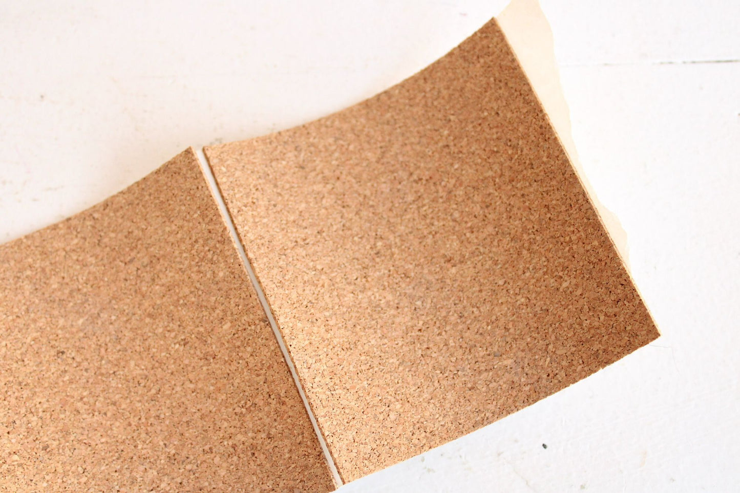 Cork Adhesive Backings for 4x4 Tiles or Coasters, Partial Roll, 41 Pieces