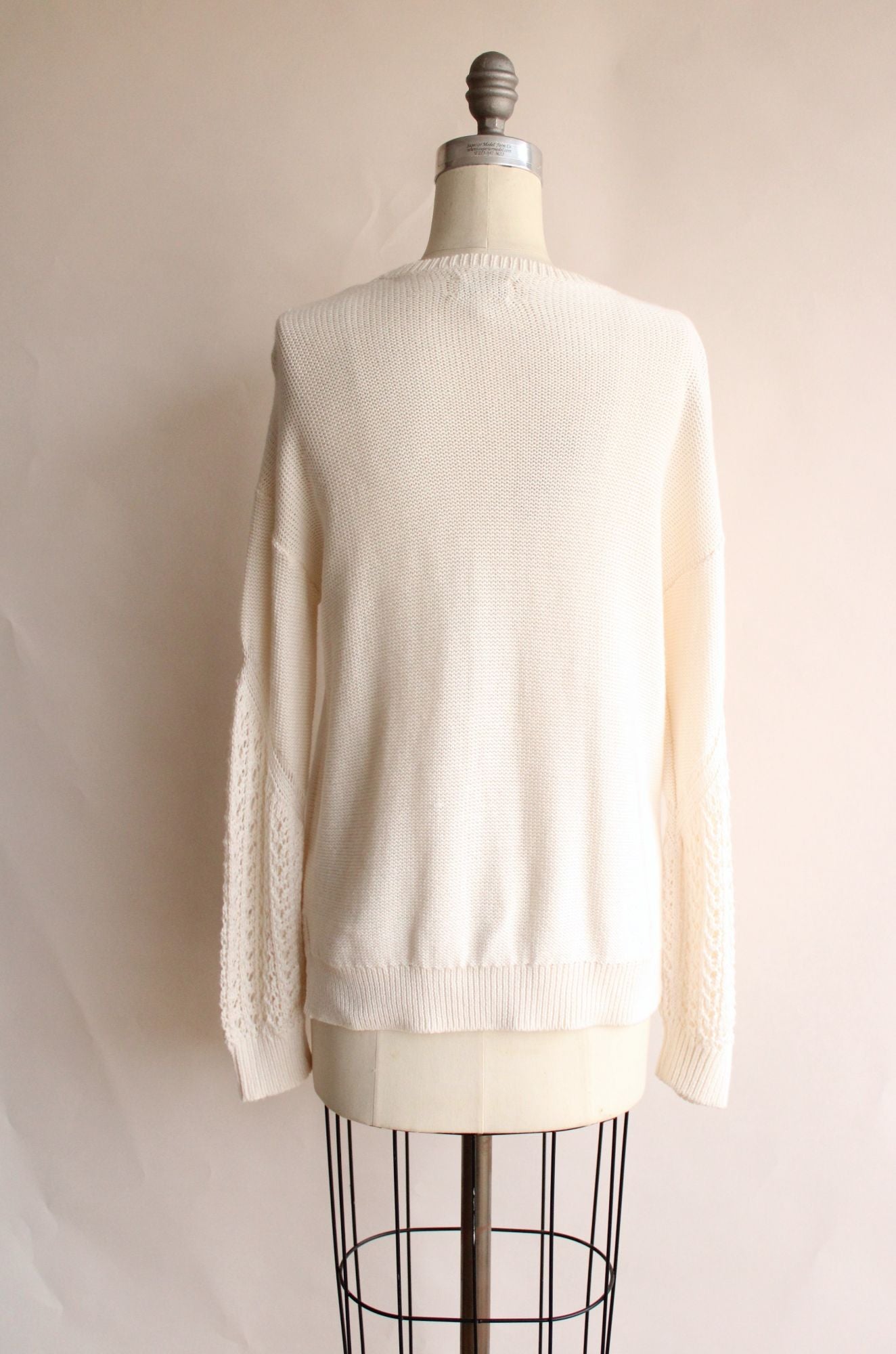 Lucky Brand Womens Sweater, Ivory, Size S/P ,  Cable Knit