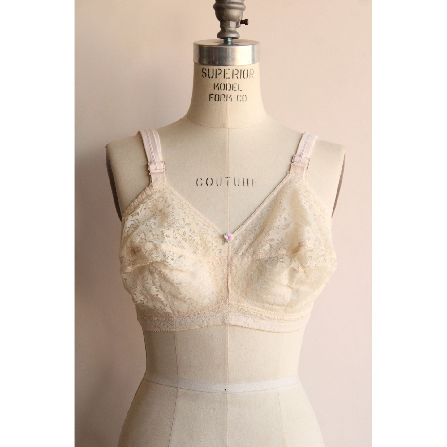Lace White 1960s Vintage Bras for Women