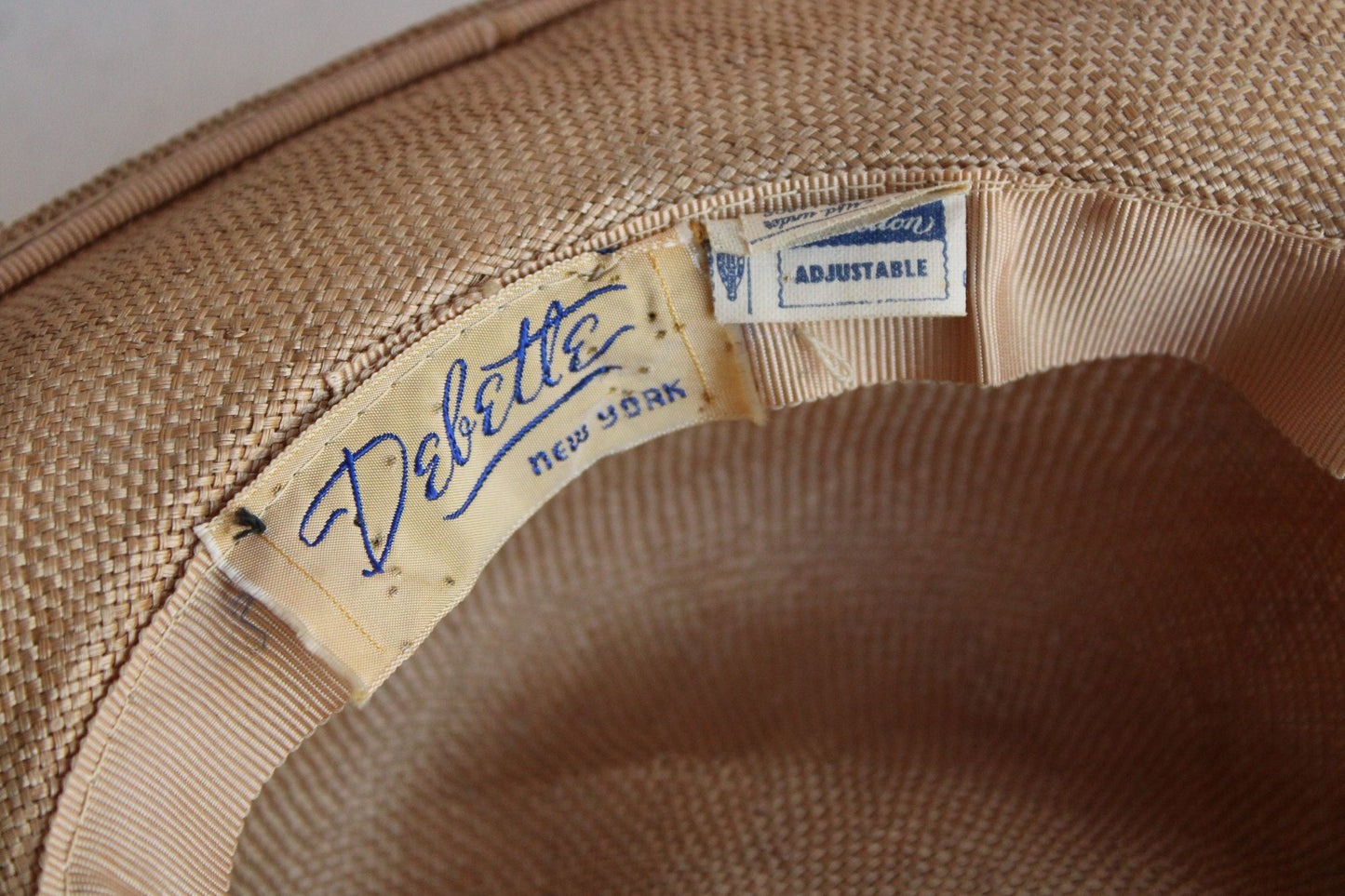 Vintage 1940s 1950's  Straw Wide Brimmed Hat