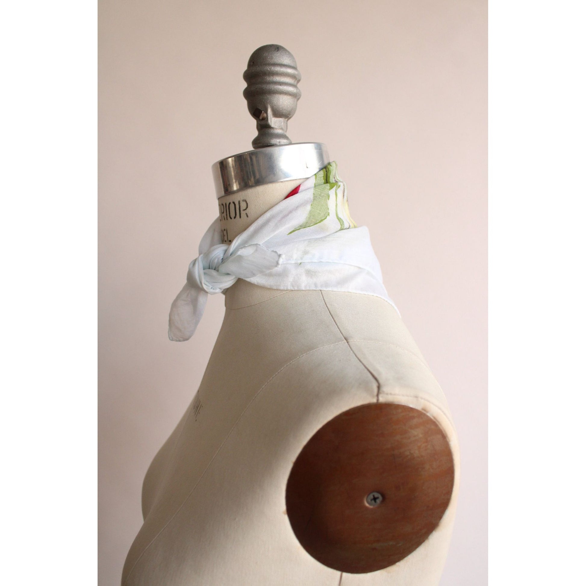 Vintage 1960s Tulip Print Cotton Scarf