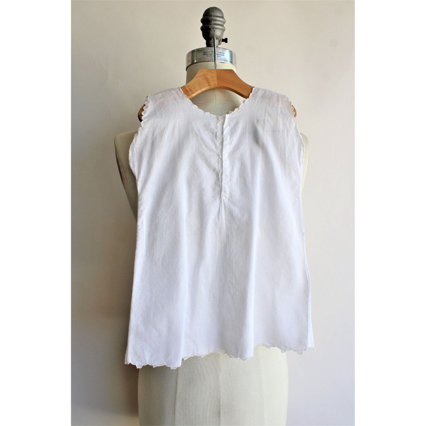 Vintage 1930s 1940s White Cotton Christening Or Baptism Dress