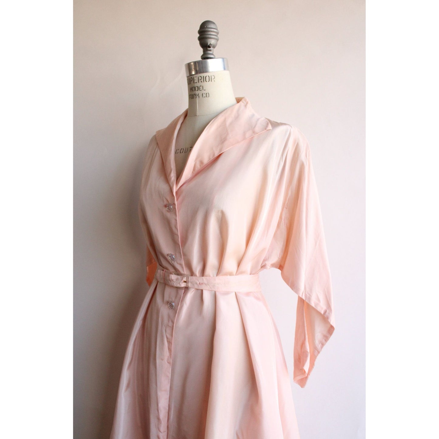 Vintage 1960s Pink Coat with Belt