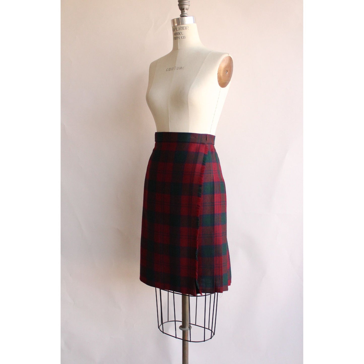Vintage 1980s 1990 Wool Kilt by Highland Home Industries