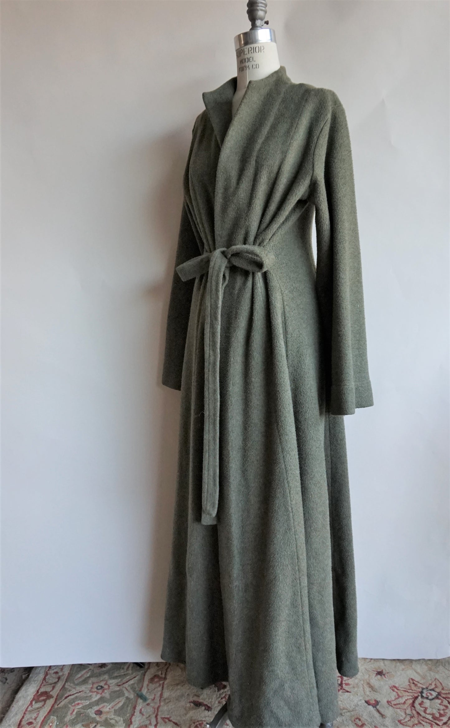 Jane Booke Green Fleece Duster Coat