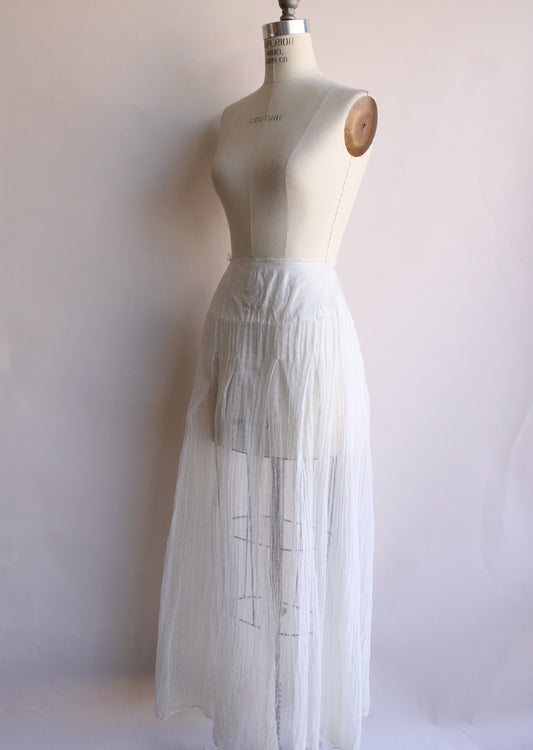 Vintage 1950s 1960s White Gauze Petticoat