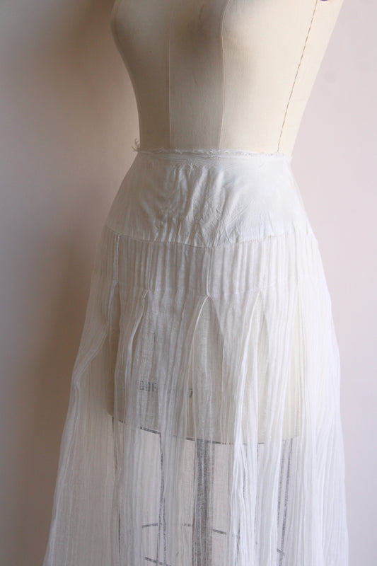 Vintage 1950s 1960s White Gauze Petticoat