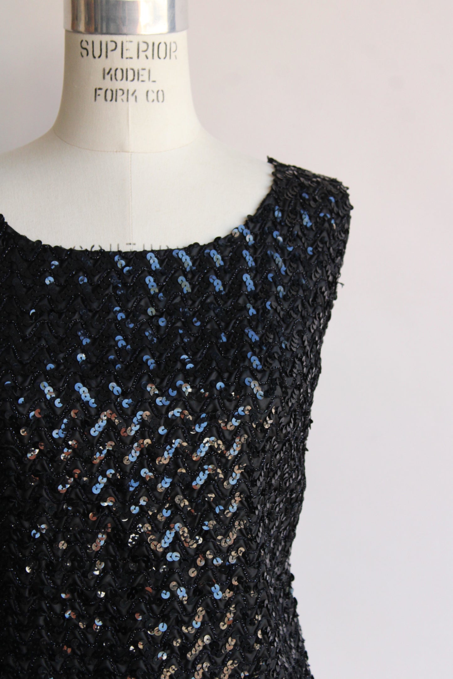 Vintage 1960s Sequined and Beaded Cocktail Top