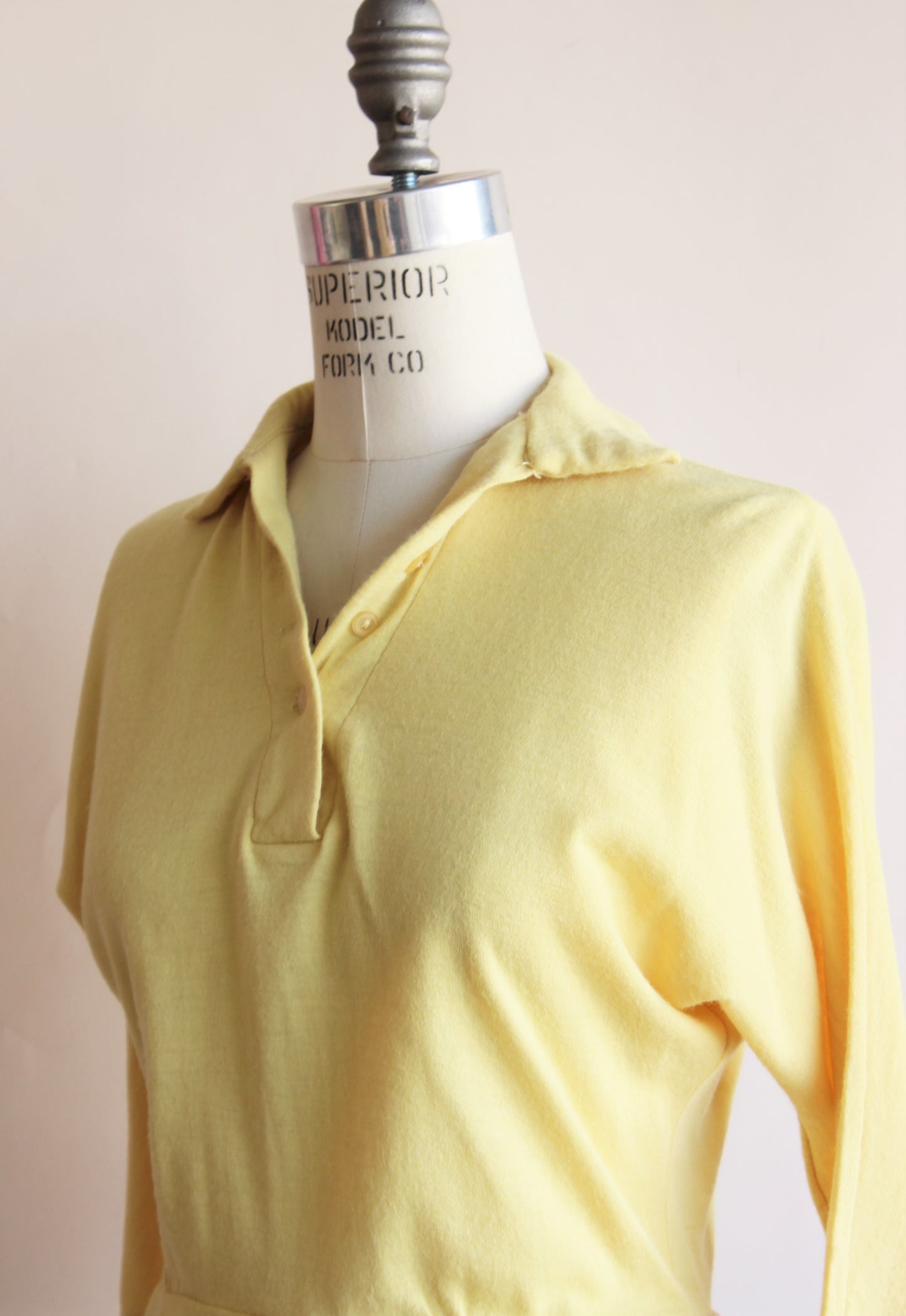 Vintage Late 1950s Yellow Blouse