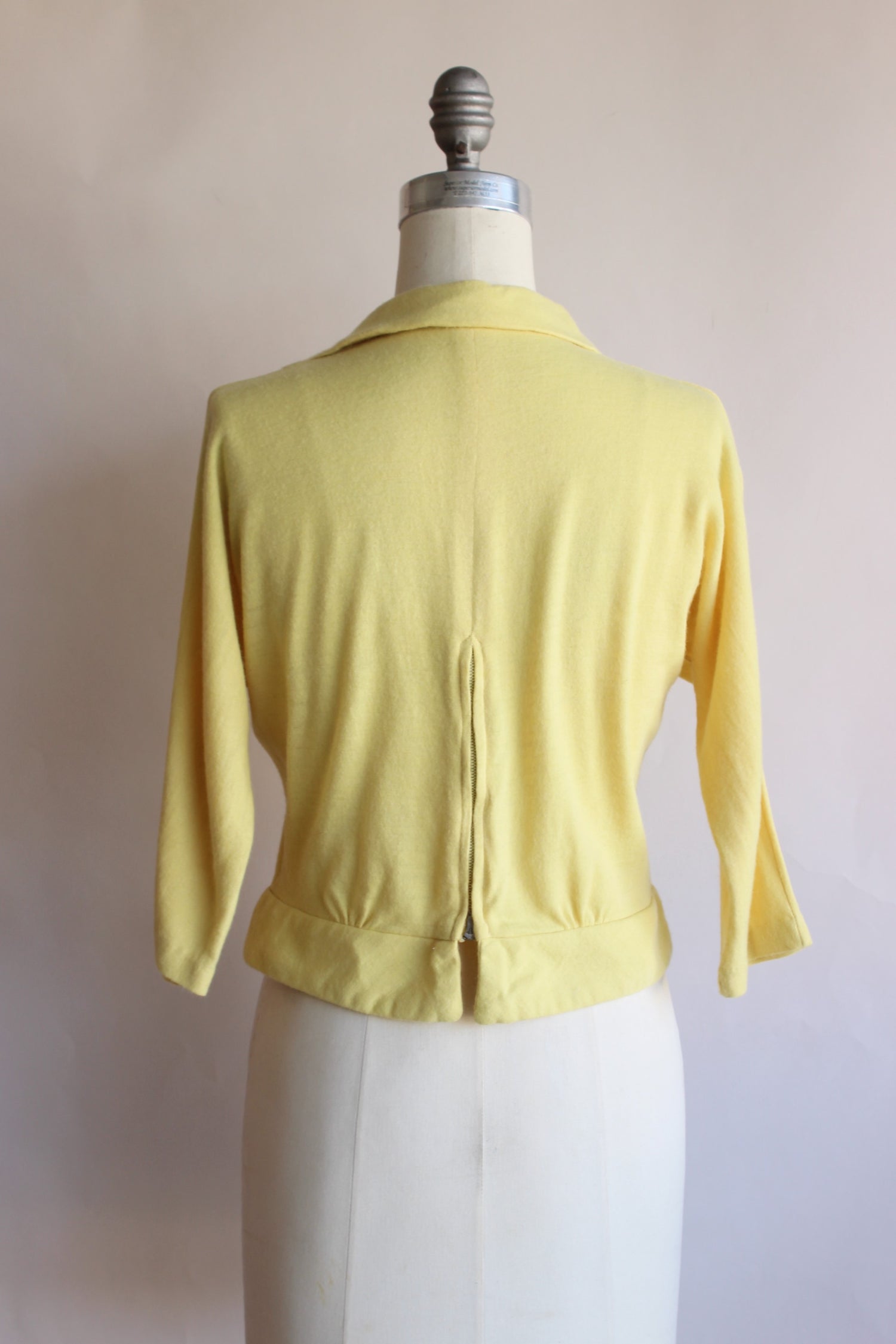 Vintage Late 1950s Yellow Blouse