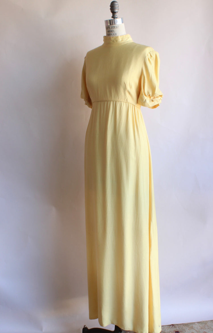 Vintage 1960s Emma Domb Yellow Regency Style Dress – Toadstool Farm Vintage