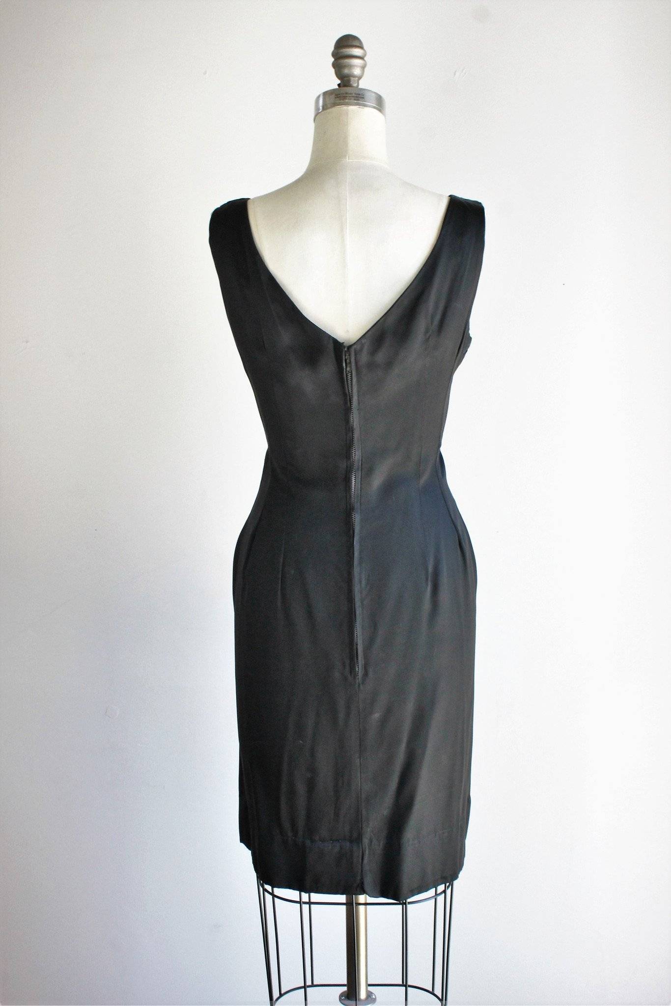 Vintage 1950s Black Faille Molly Modes Little Black Dress – Toadstool ...