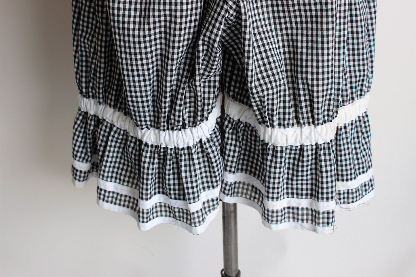 Vintage 1960s Gingham Swimsuit Costume in 1900s Style