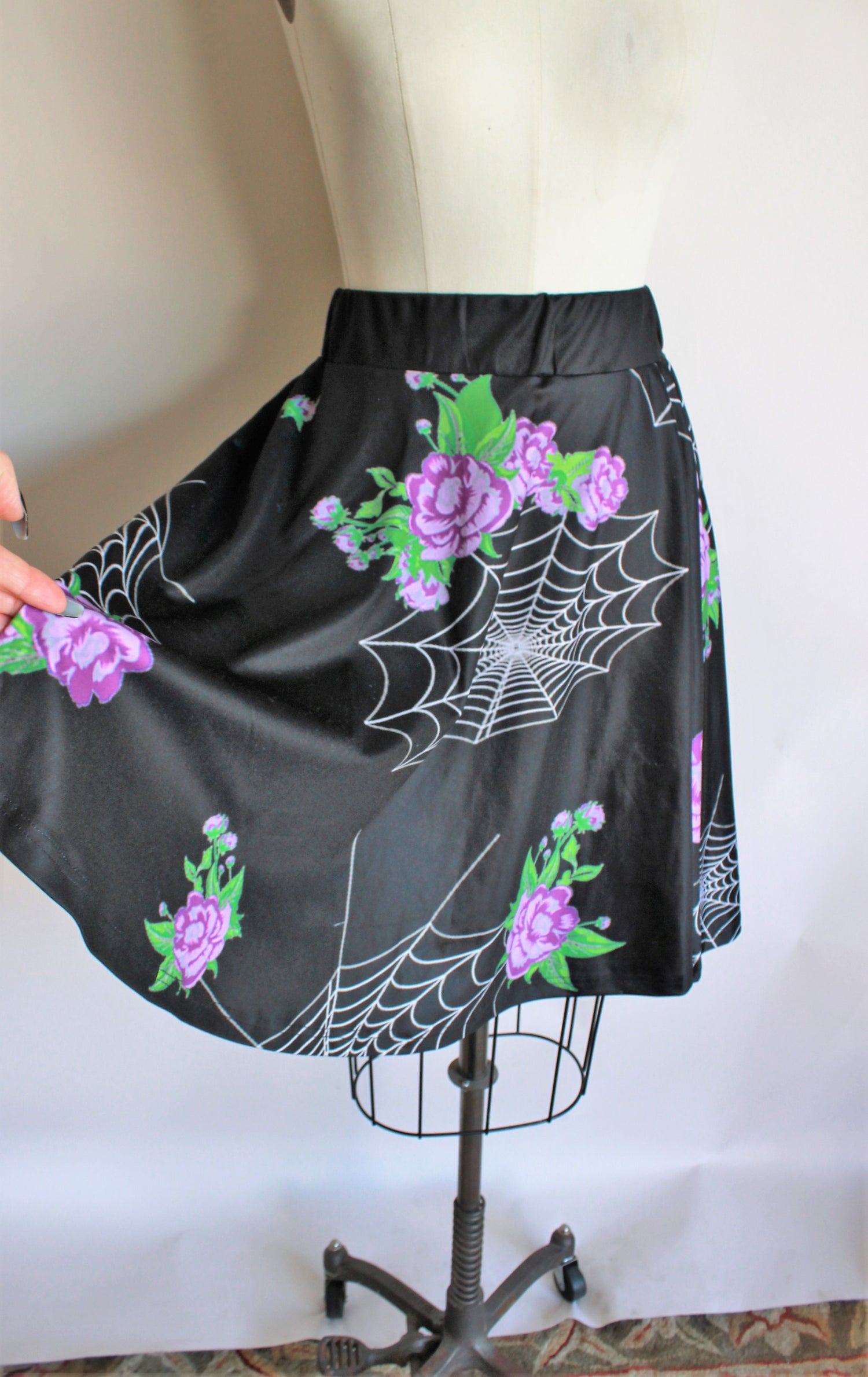 Spiderweb and Rose Skirt