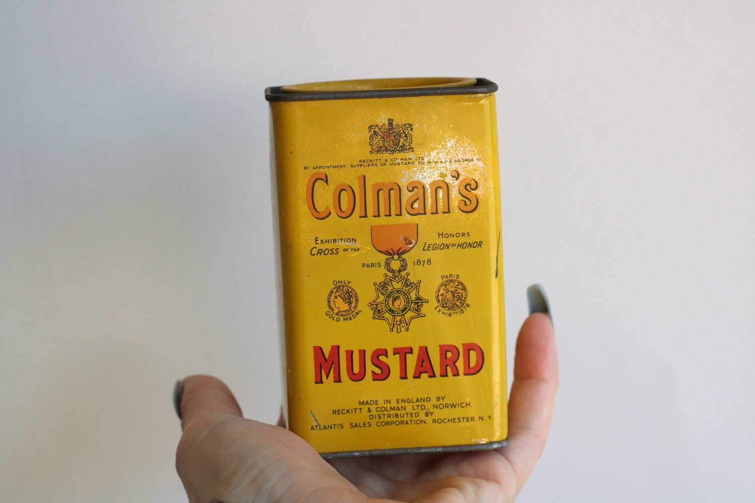 Vintage 1940s 1950s Colmans Mustard Tins