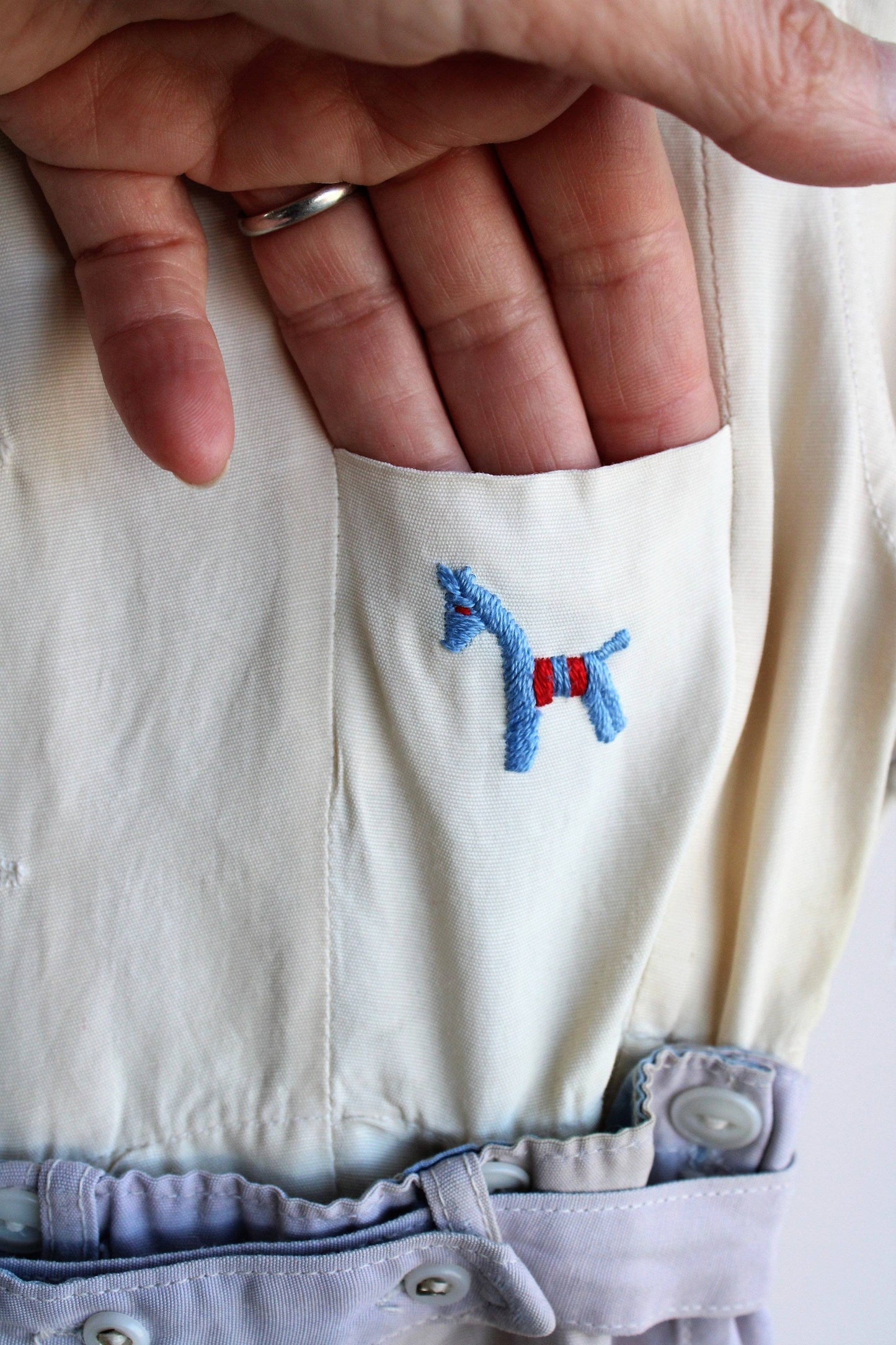 Vintage 1950s Peter Piper Unisex Baby Shorts And Top-Toadstool Farm Vintage-baby,baby onsie,horse embroidery,layette,layette infaant,outfit,peter piper,shorts and top,Vintage,Vintage Clothing