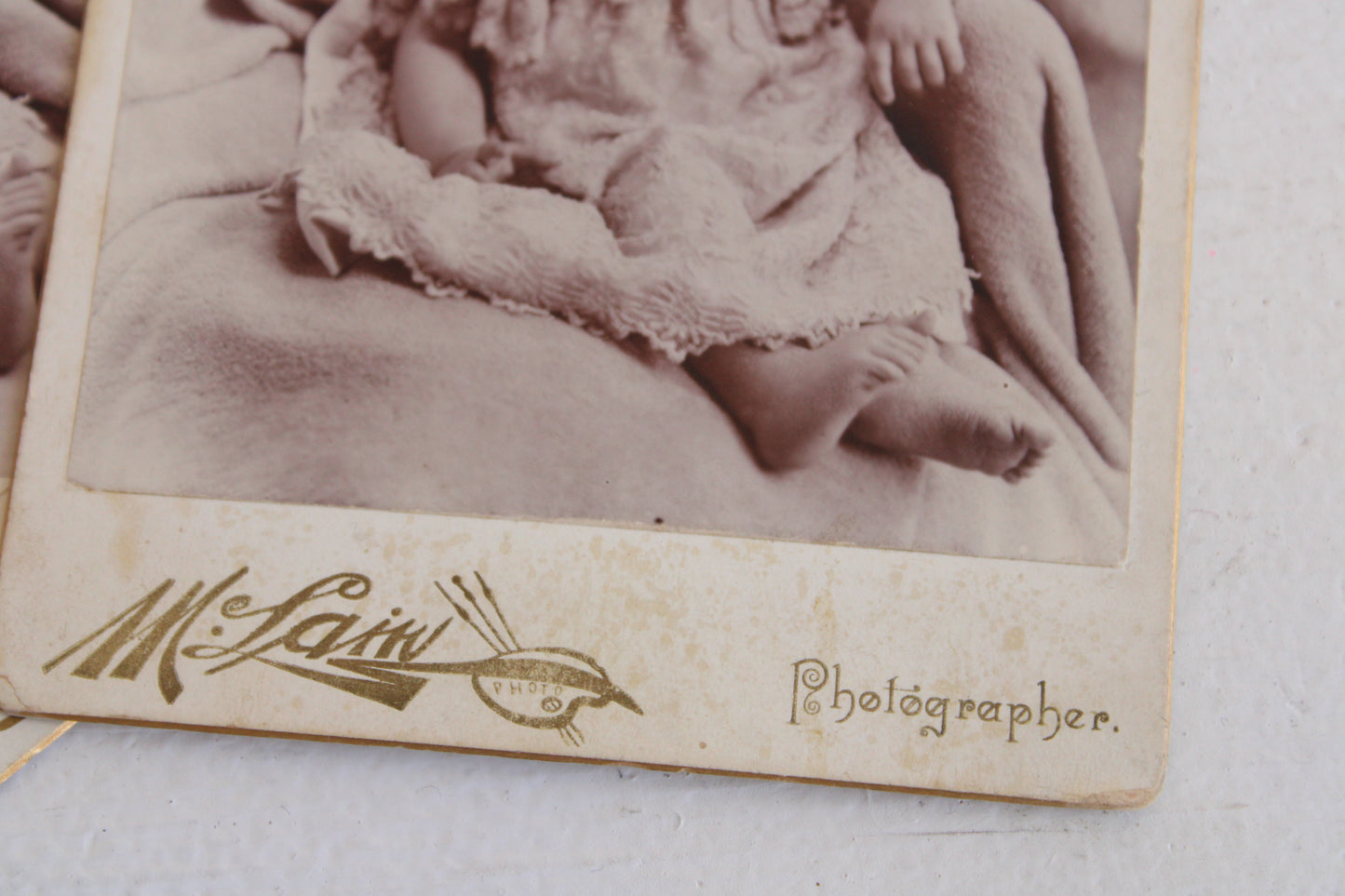 Vintage 1900s Edwardian Baby Photograph