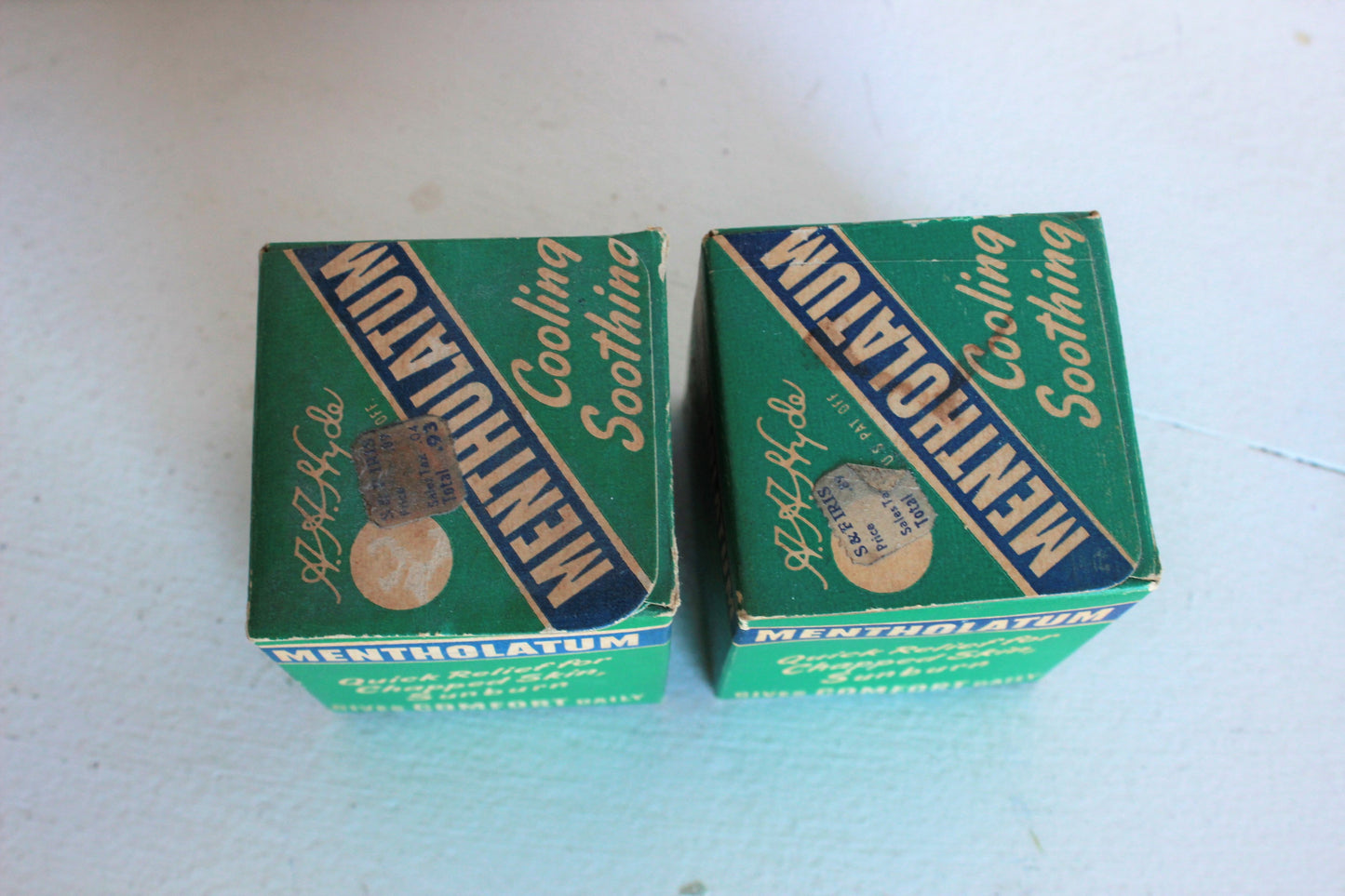Vintage 1940s or 1950s Mentholatum Jar in Original Box NEW Unopened