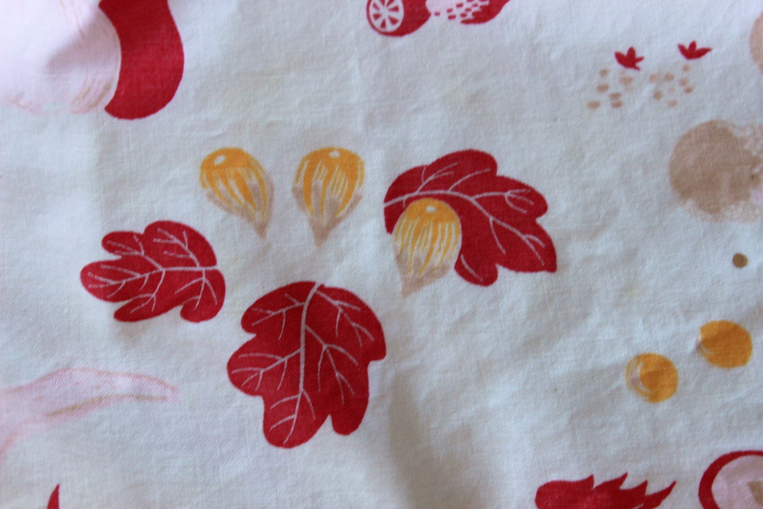 Vintage Fruit and Nut Tablecloth
