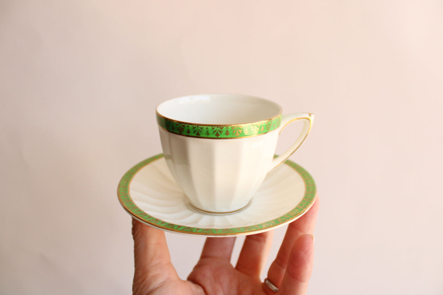 Vintage 1960s Crown Ducal Demitasse Cup and Saucer